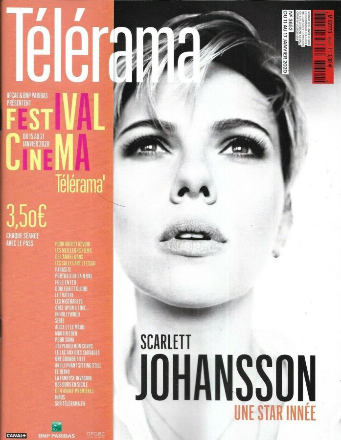 RADIO CINEMA TELEVISION/TELERAMA magazine side cover Issue 3652 11 January 2020