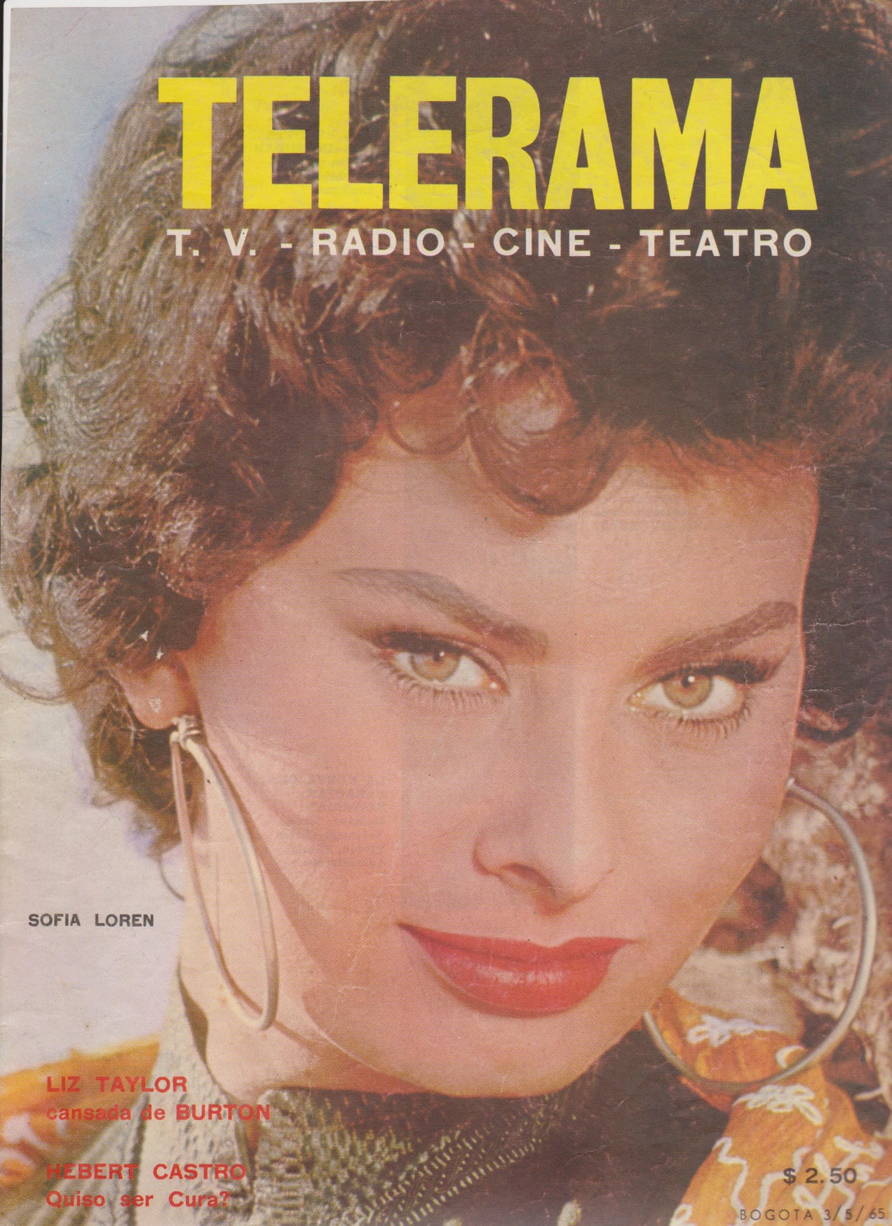 TELERAMA (Mx) magazine side cover  May 1965