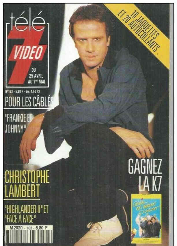 TELE 7 VIDEO magazine side cover Issue 163 25 April 1992