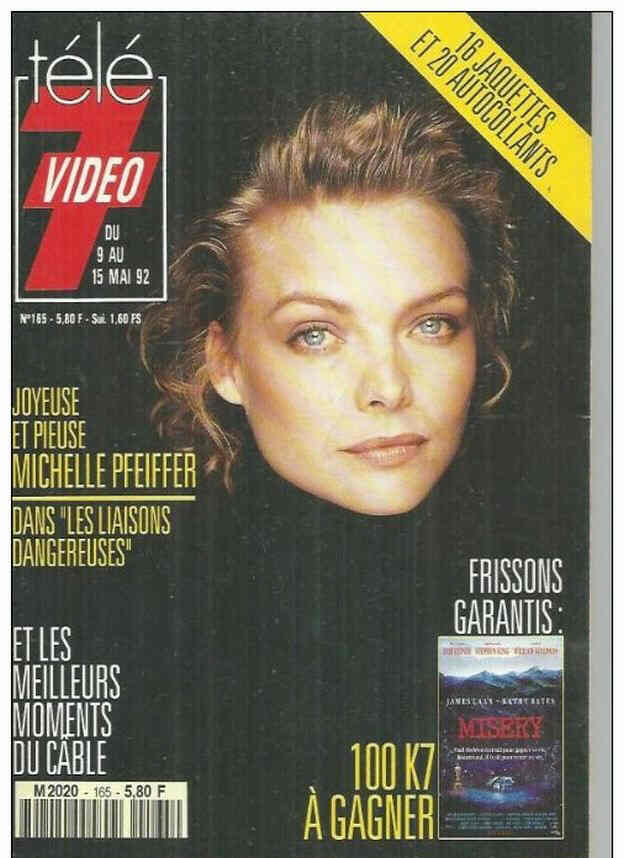 TELE 7 VIDEO magazine side cover Issue 165 9 May 1992