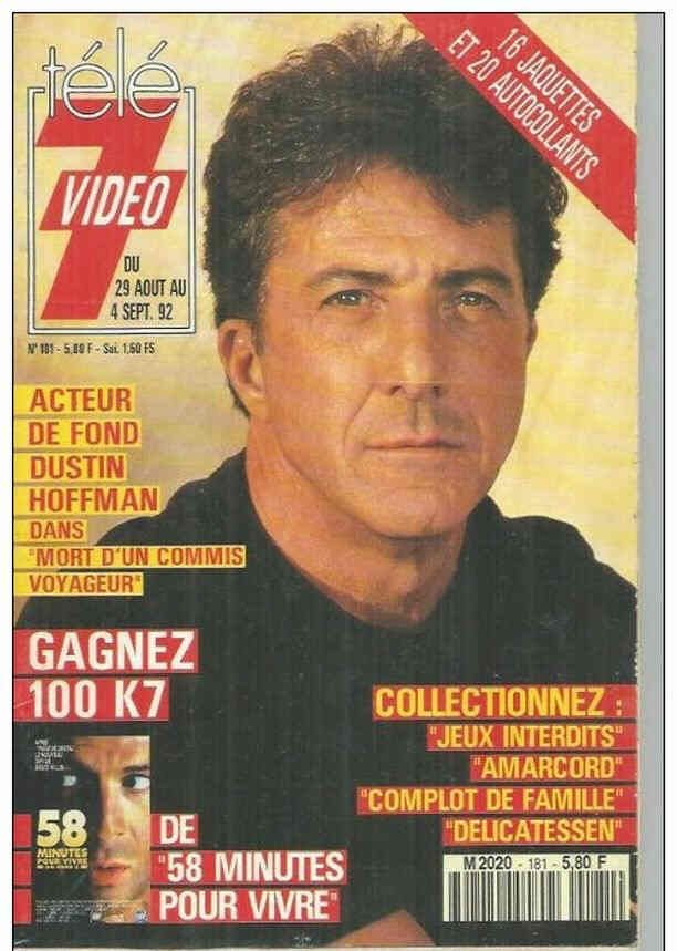 TELE 7 VIDEO magazine side cover Issue 181 29 August 1992
