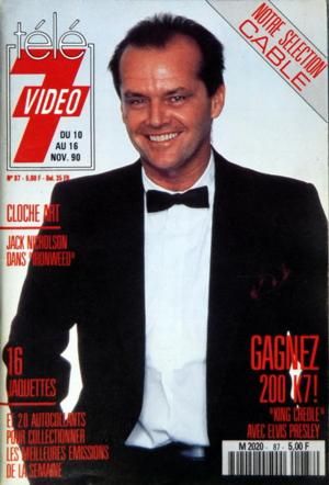 TELE 7 VIDEO magazine side cover Issue 87 10 November 1990