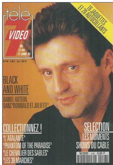TELE 7 VIDEO magazine side cover Issue 148 11 January 1992