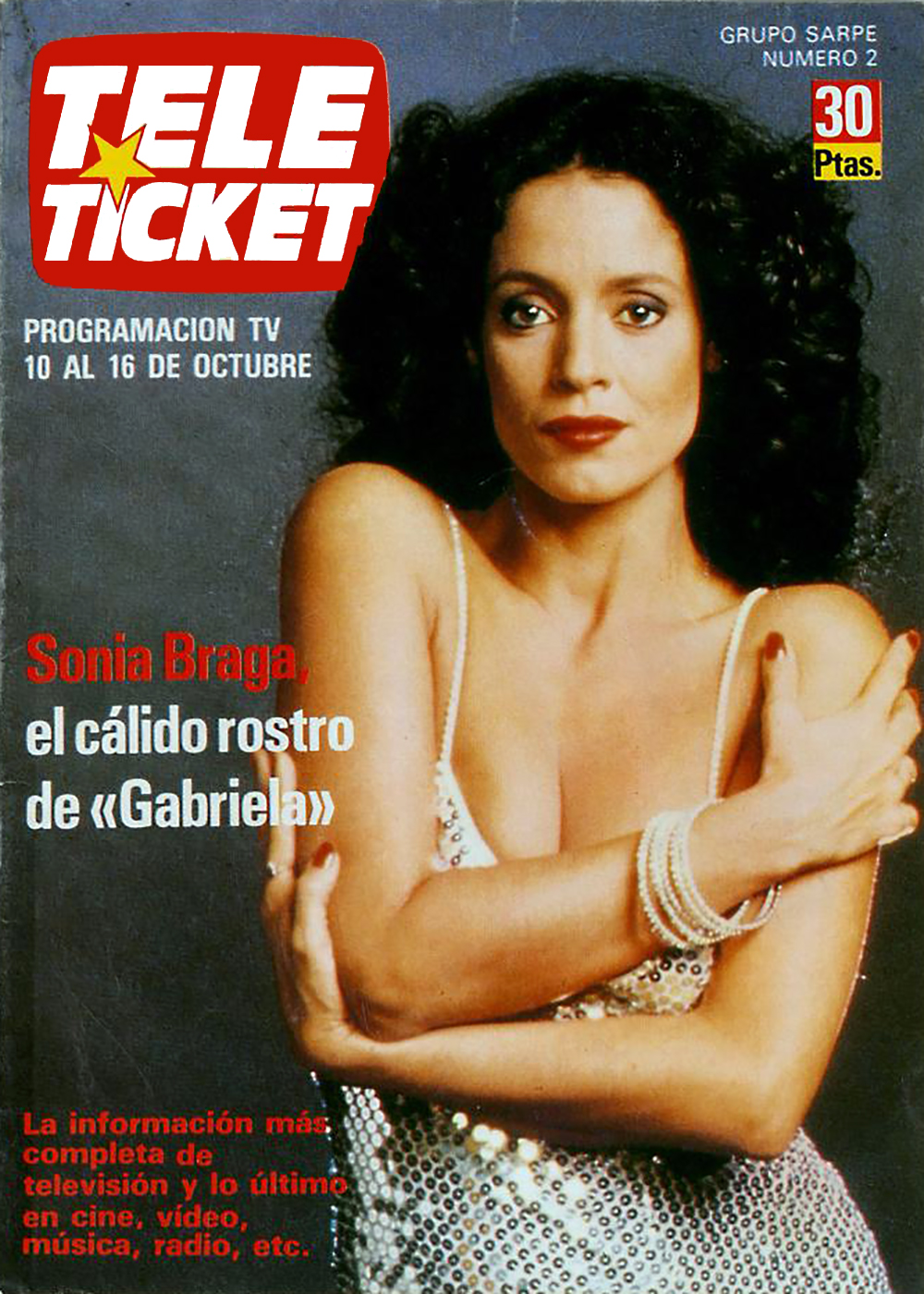 TELE TICKET magazine side cover Issue 2 10 October 1987