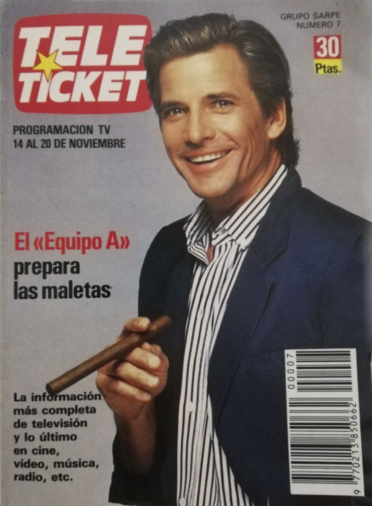 TELE TICKET magazine side cover Issue 7 14 November 1987