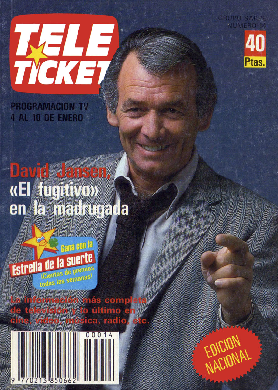 TELE TICKET magazine side cover Issue 14 4 January 1988