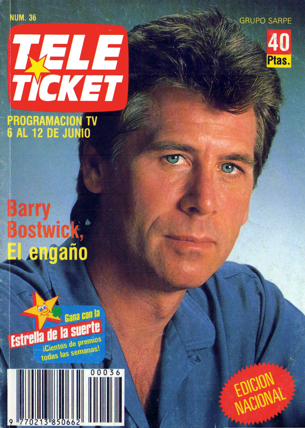 TELE TICKET magazine side cover Issue 36 6 June 1988