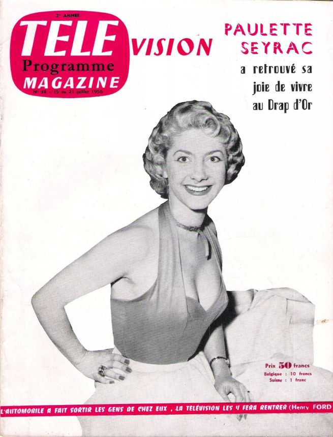 TELE MAGAZINE magazine side cover Issue 38 15 July 1956