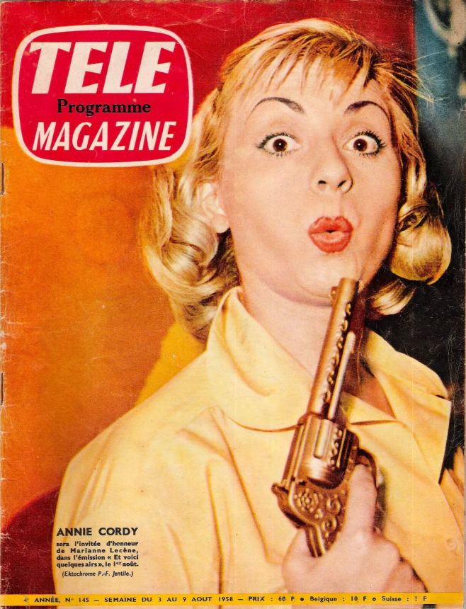 TELE MAGAZINE magazine side cover Issue 145 3 August 1958