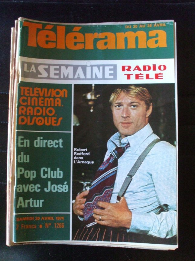 RADIO CINEMA TELEVISION/TELERAMA magazine side cover Issue 1266 20 April 1974