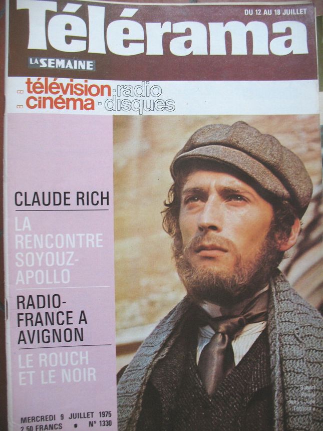 RADIO CINEMA TELEVISION/TELERAMA magazine side cover Issue 1330 9 July 1975