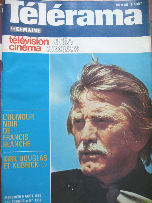 RADIO CINEMA TELEVISION/TELERAMA magazine side cover Issue 1334 6 August 1975