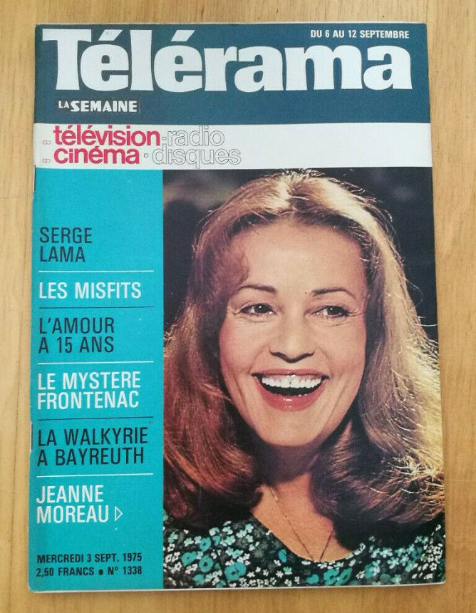 RADIO CINEMA TELEVISION/TELERAMA magazine side cover Issue 1338 3 September 1975