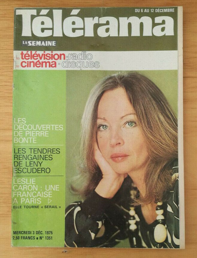 RADIO CINEMA TELEVISION/TELERAMA magazine side cover Issue 1351 3 December 1975