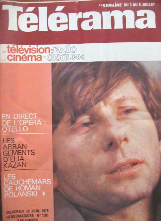RADIO CINEMA TELEVISION/TELERAMA magazine side cover Issue 1381 30 June 1976