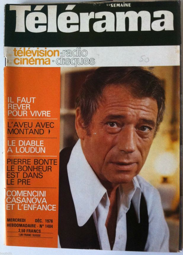 RADIO CINEMA TELEVISION/TELERAMA magazine side cover Issue 1404 1 December 1976
