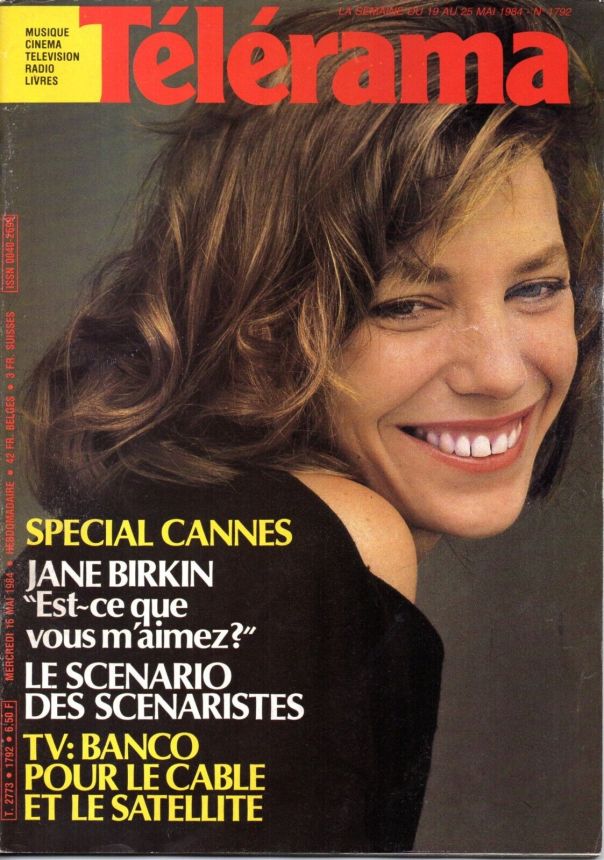RADIO CINEMA TELEVISION/TELERAMA magazine side cover Issue 1792 16 May 1984