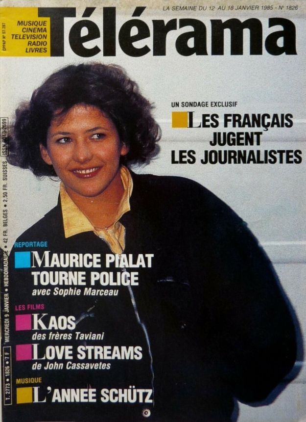 RADIO CINEMA TELEVISION/TELERAMA magazine side cover Issue 1826 9 January 1985