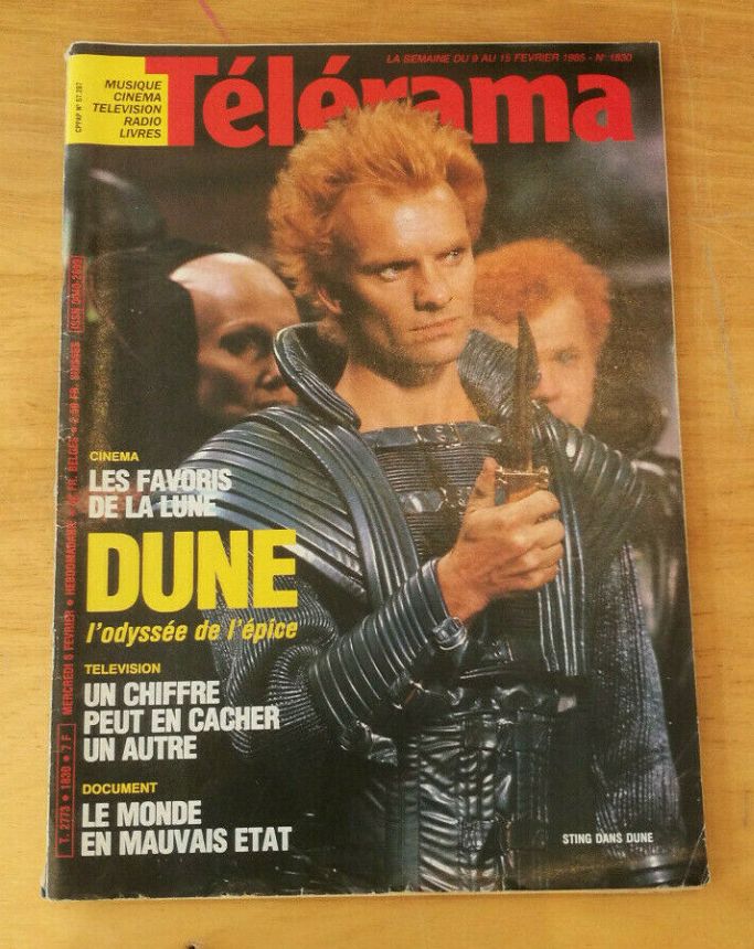 RADIO CINEMA TELEVISION/TELERAMA magazine side cover Issue 1830 6 February 1985