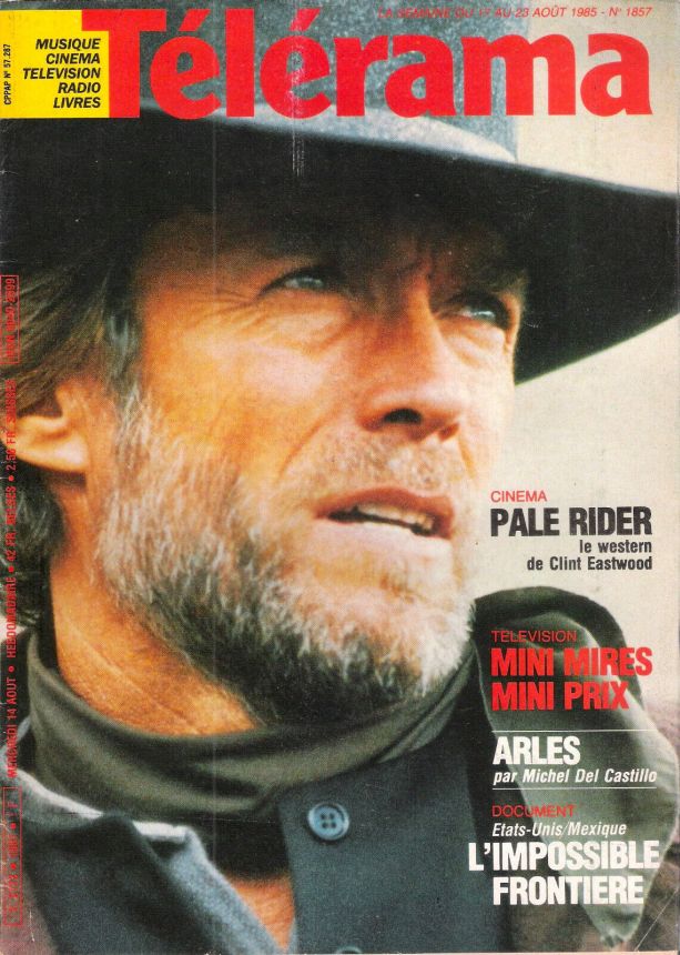 RADIO CINEMA TELEVISION/TELERAMA magazine side cover Issue 1857 14 August 1985