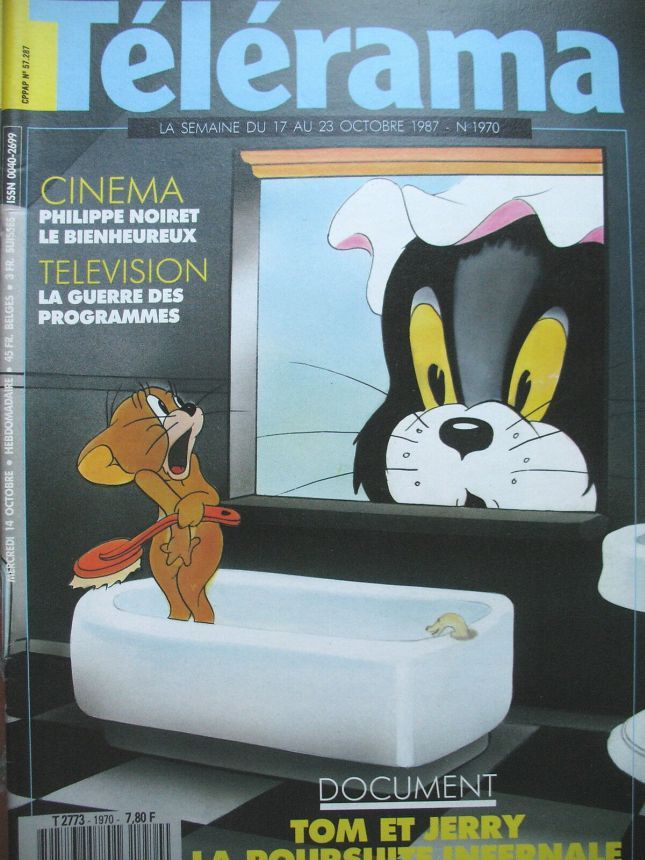 RADIO CINEMA TELEVISION/TELERAMA magazine side cover Issue 1970 17 October 1987