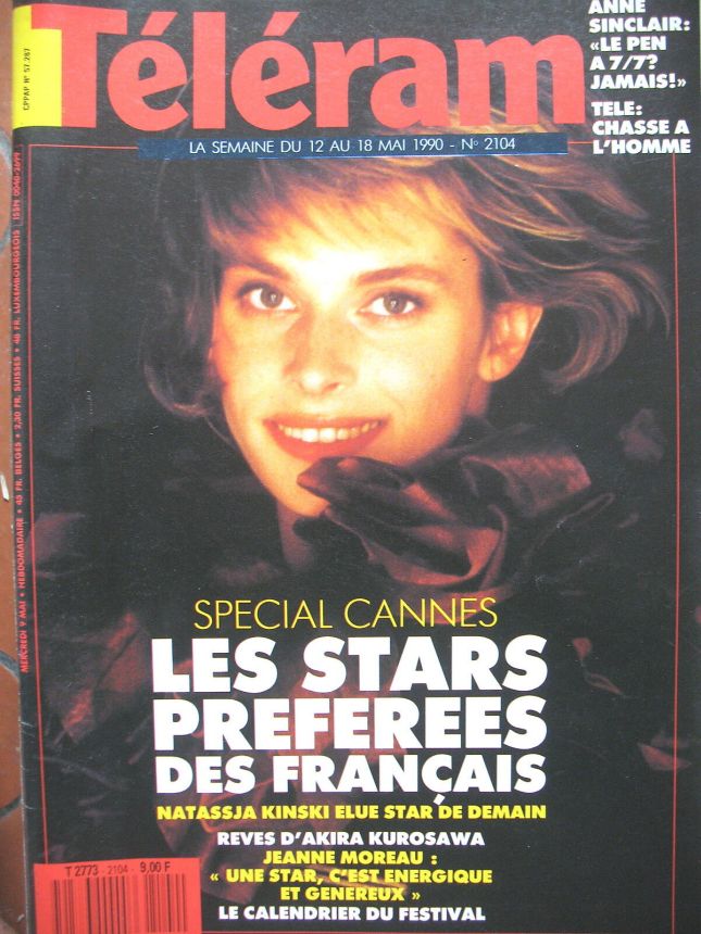 RADIO CINEMA TELEVISION/TELERAMA magazine side cover Issue 2104 9 May 1990