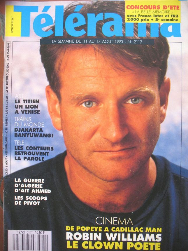 RADIO CINEMA TELEVISION/TELERAMA magazine side cover Issue 2117 8 August 1990