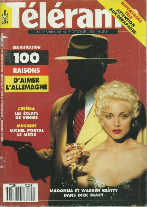 RADIO CINEMA TELEVISION/TELERAMA magazine side cover Issue 2124 26 September 1990