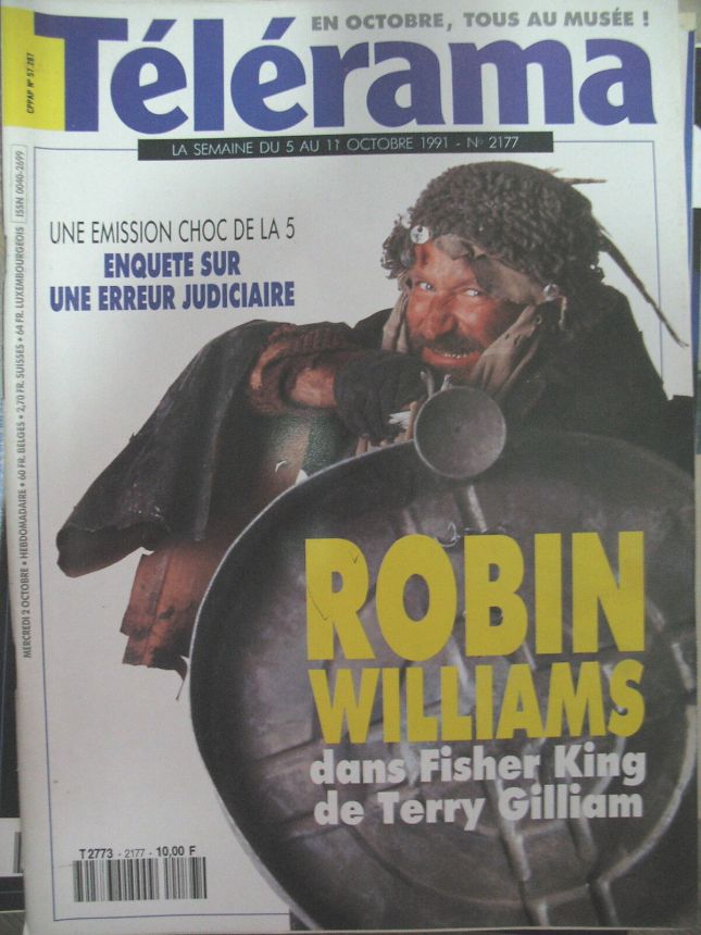 RADIO CINEMA TELEVISION/TELERAMA magazine side cover Issue 2177 2 October 1991