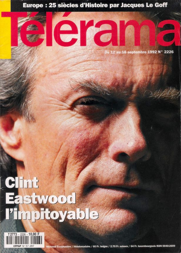 RADIO CINEMA TELEVISION/TELERAMA magazine side cover Issue 2226 9 September 1992