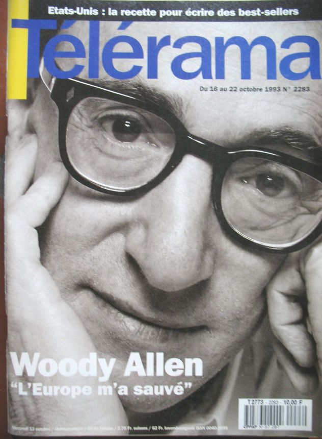 RADIO CINEMA TELEVISION/TELERAMA magazine side cover Issue 2283 13 October 1993