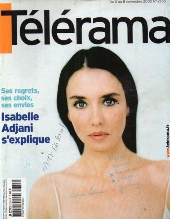 RADIO CINEMA TELEVISION/TELERAMA magazine side cover Issue 2755 31 October 2002