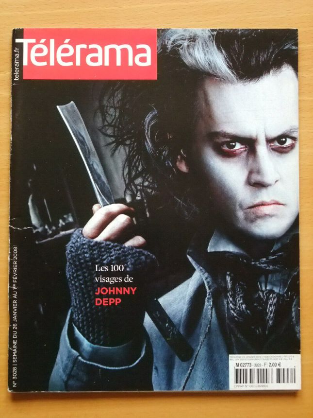 RADIO CINEMA TELEVISION/TELERAMA magazine side cover Issue 3028 23 January 2008