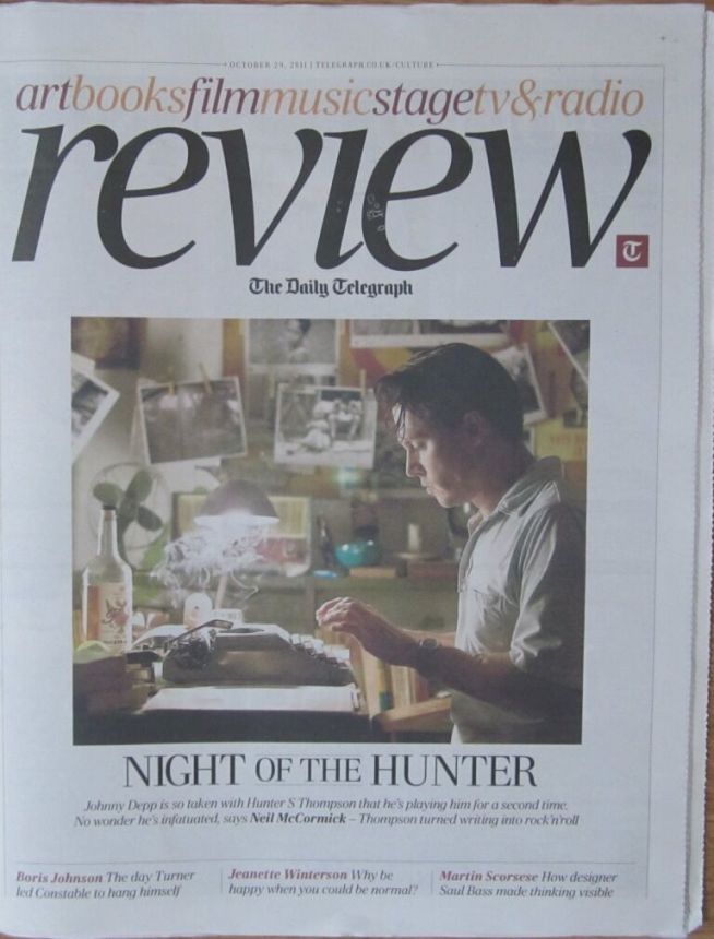 DAILY TELEGRAPH REVIEW magazine side cover 29 October 2011