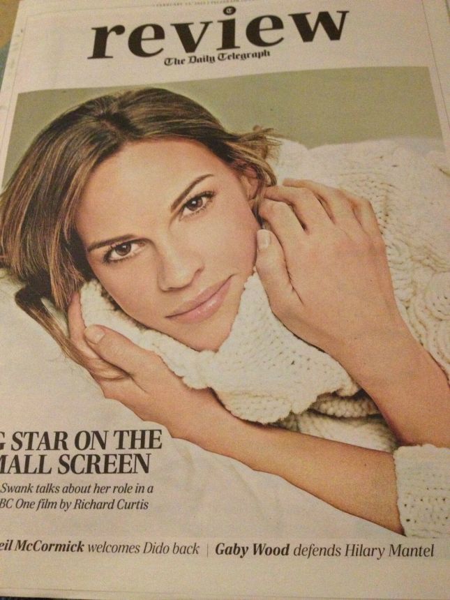 DAILY TELEGRAPH REVIEW magazine side cover 23 February 2013