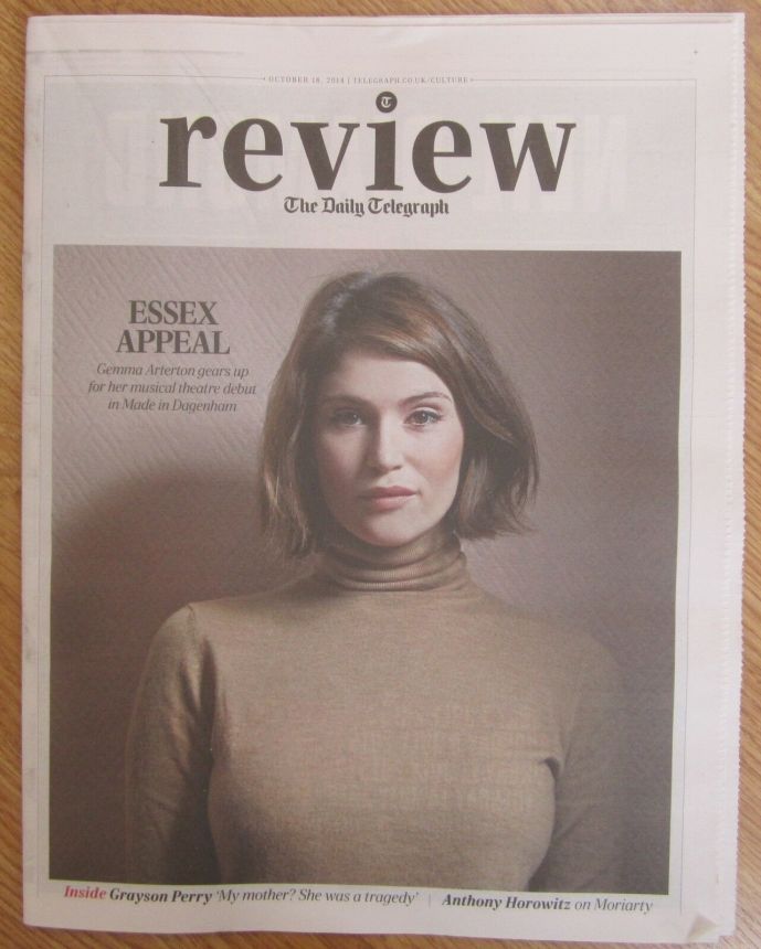 DAILY TELEGRAPH REVIEW magazine side cover 18 October 2014