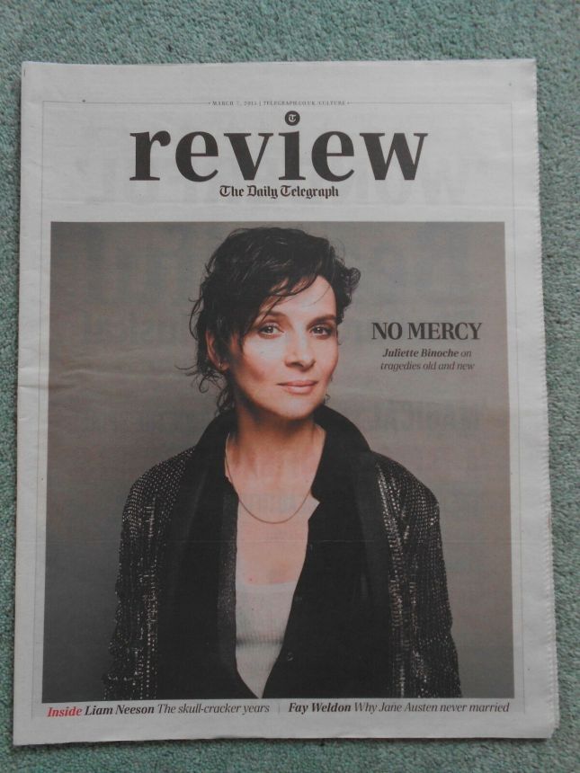 DAILY TELEGRAPH REVIEW magazine side cover 7 March 2015