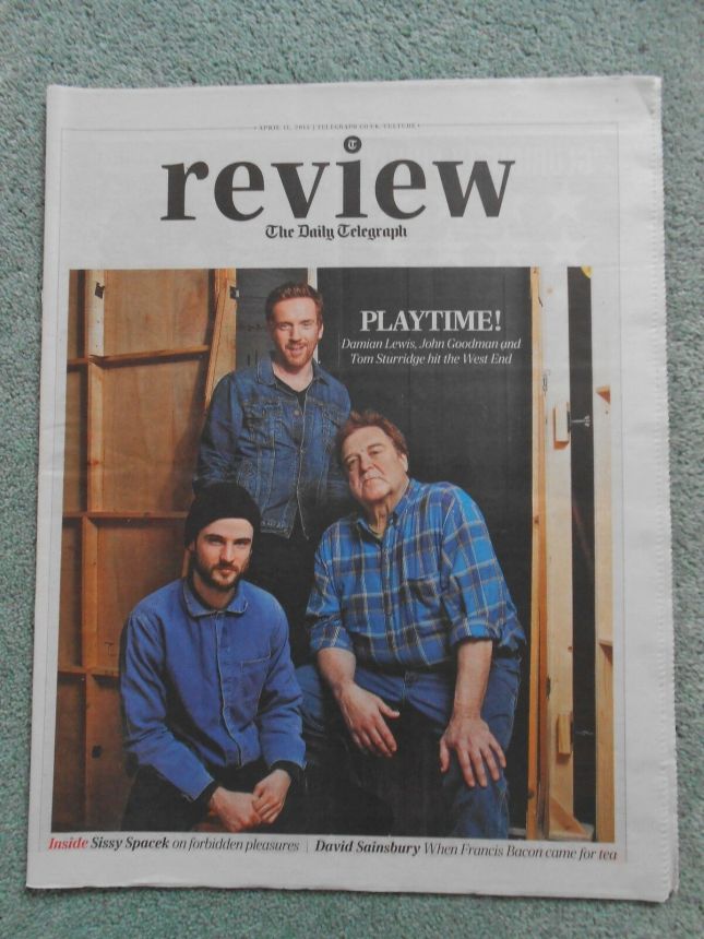 DAILY TELEGRAPH REVIEW magazine side cover 11 April 2015