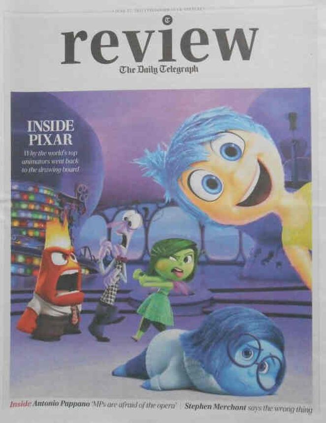 TELEGRAPH REVIEW magazine side cover 27 June 2015
