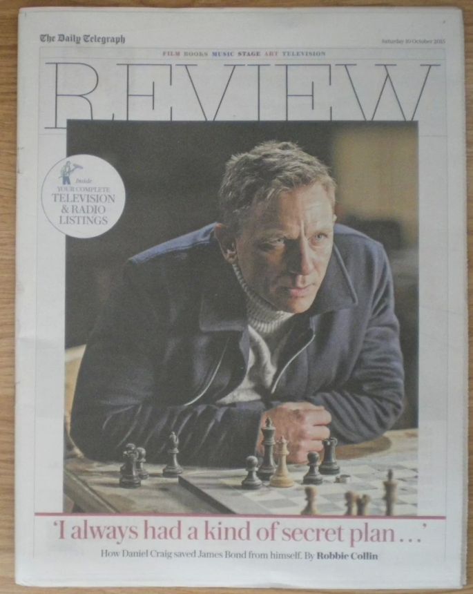 TELEGRAPH REVIEW magazine side cover 10 October 2015