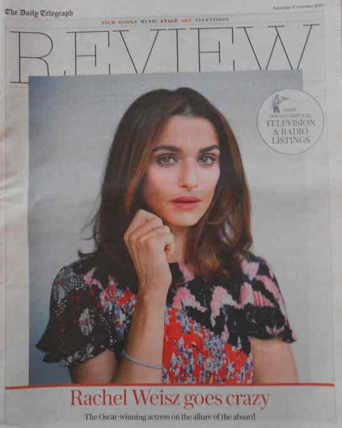 DAILY TELEGRAPH REVIEW magazine side cover 17 October 2015