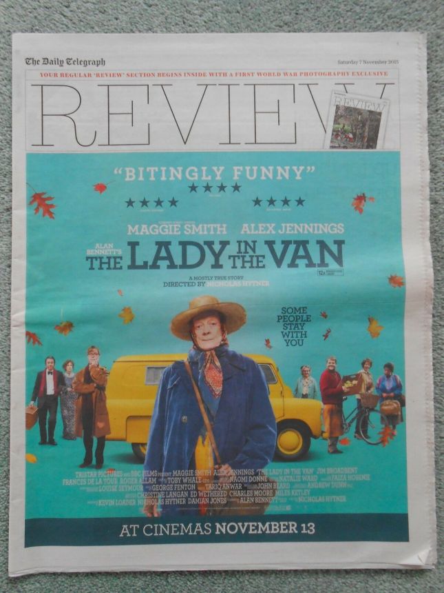 DAILY TELEGRAPH REVIEW magazine side cover 7 November 2015
