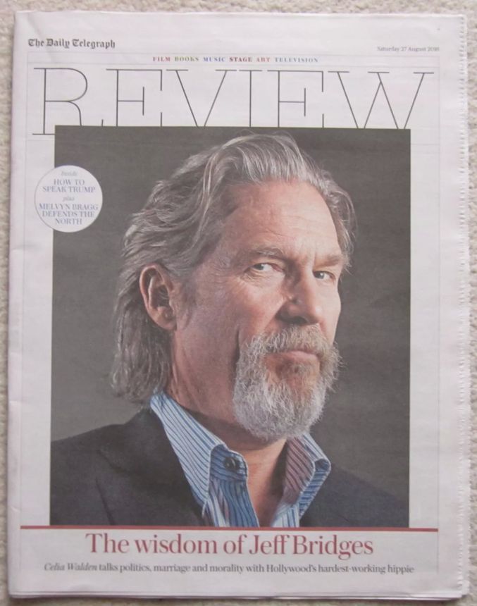 DAILY TELEGRAPH REVIEW magazine side cover 27 August 2016