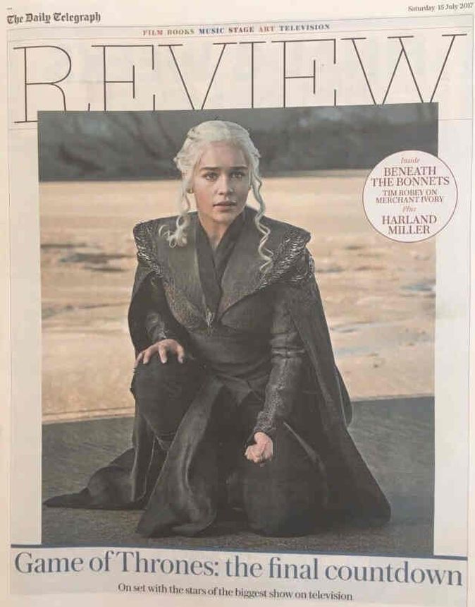 DAILY TELEGRAPH REVIEW magazine side cover 15 July 2017