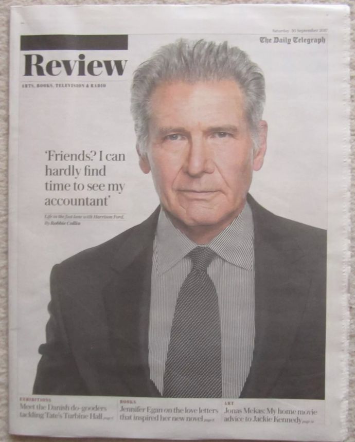 TELEGRAPH REVIEW magazine side cover 30 September 2017