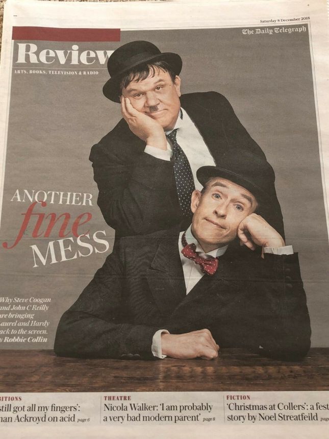 DAILY TELEGRAPH REVIEW magazine side cover 8 December 2018