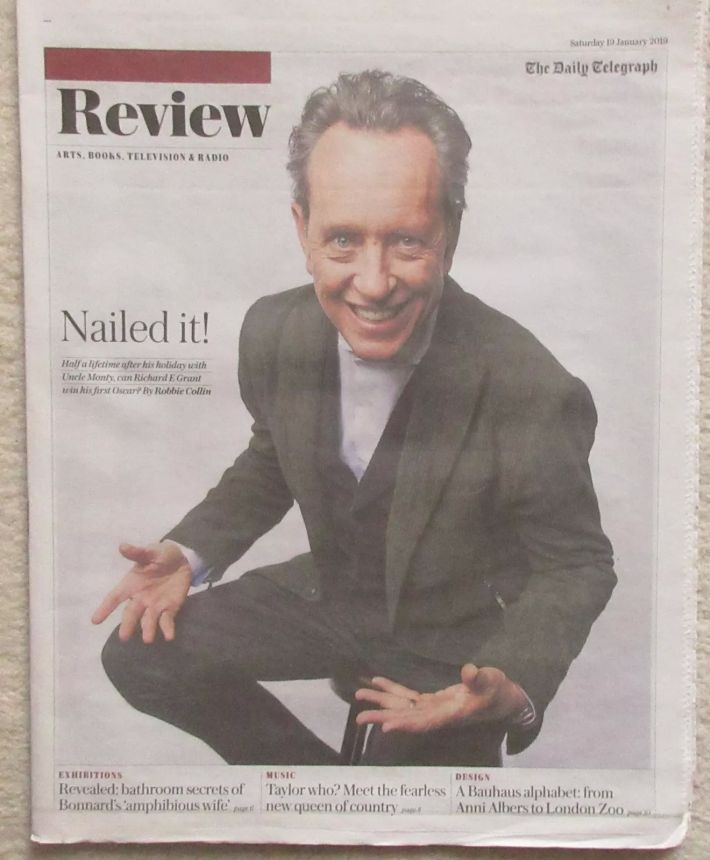 DAILY TELEGRAPH REVIEW magazine side cover 19 January 2019