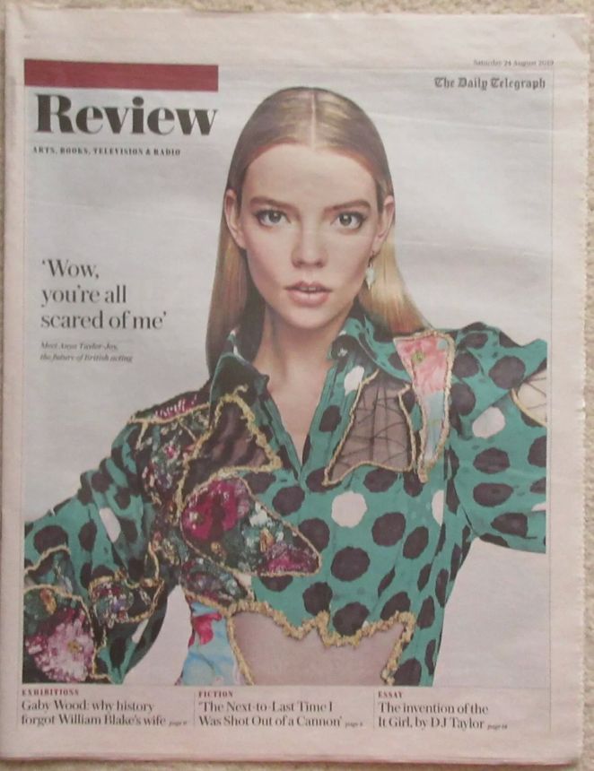 DAILY TELEGRAPH REVIEW magazine side cover 24 August 2019
