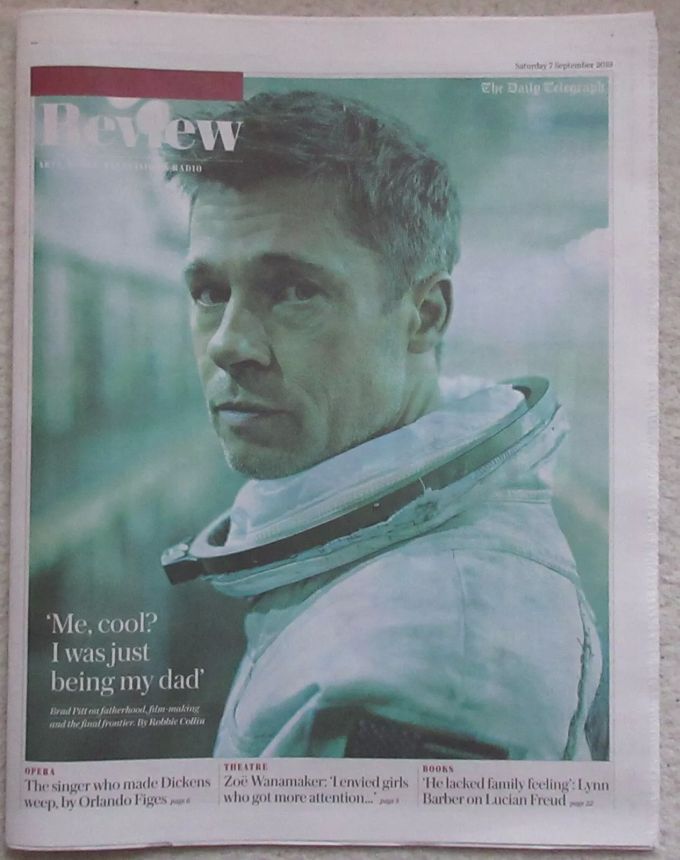 TELEGRAPH REVIEW magazine side cover 7 September 2019