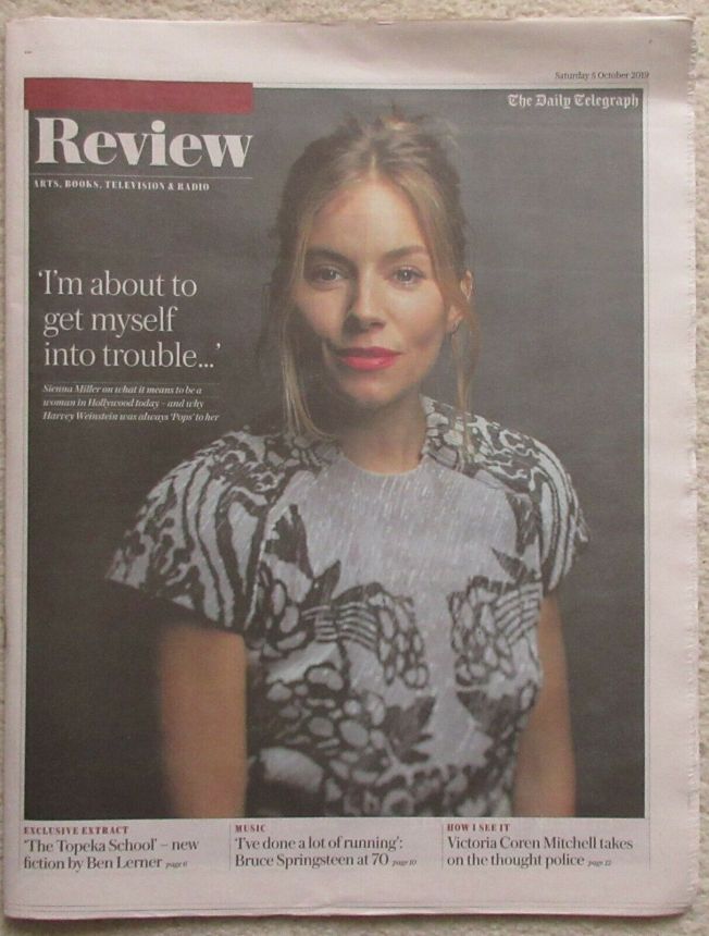 DAILY TELEGRAPH REVIEW magazine side cover 5 October 2019